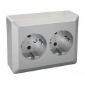 ≫ Doble Base Schuko Empotrable. Lille. Bl. 36.535-Db-B ✔ Ferreidea