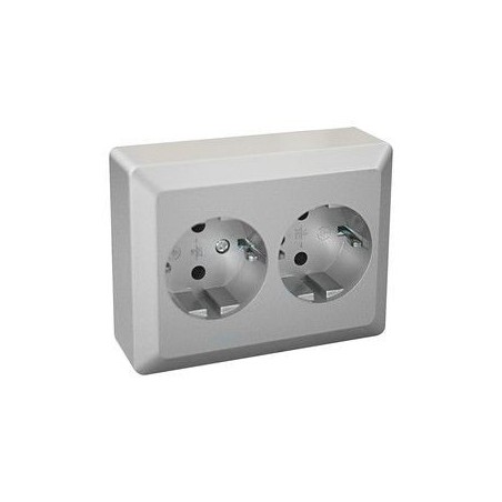 ≫ Doble Base Schuko Empotrable. Lille. Bl. 36.535-Db-B ✔ Ferreidea