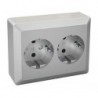 ≫ Doble Base Schuko Empotrable. Lille. Bl. 36.535-Db-B ✔ Ferreidea