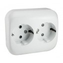≫ Doble Base Shucko Empotrable Marfil 36.530-Db-M ✔ Ferreidea