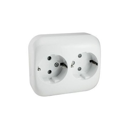 ≫ Doble Base Shucko Empotrable Marfil 36.530-Db-M ✔ Ferreidea