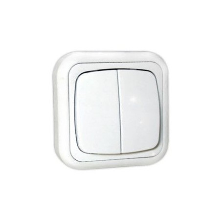 ≫ Doble Conmutador Superficie Marfil. 36.480-Dc-M ✔ Ferreidea