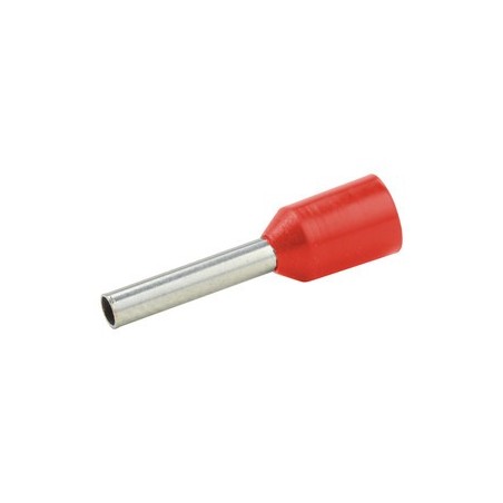 ▷ Puntera Cable. Seccion 1.5 Milimetros Tubo 10Mm Roja. 31.607-1.5-10-R - Pack 100 uds