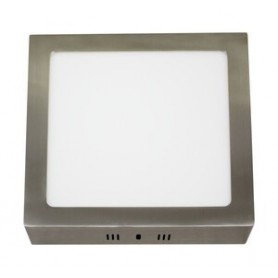 ≫ Plafón Led Cuadrado Niquel 18 Wattios Superficie Dia  81.640-C-Ni-Dia ✔ Ferreidea
