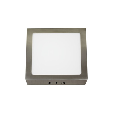 ≫ Plafón Led Cuadrado Niquel 18 Wattios Superficie Dia  81.640-C-Ni-Dia ✔ Ferreidea