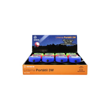 ≫ Linterna Portátil 3 Wattios Expositor 12 Unidades  60.409 ✔ Ferreidea