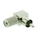 ≫ Conector F Hembra A Rca Macho Acodado 19.562 ✔ Ferreidea