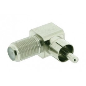 ≫ Conector F Hembra A Rca Macho Acodado 19.562 ✔ Ferreidea