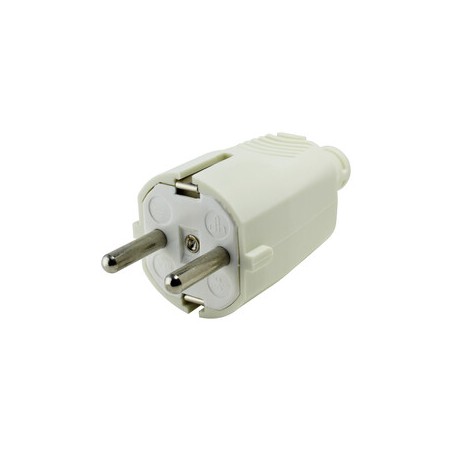 ▷ Clavija Pvc Macho 16A-250V.Blanca 36.028-B-Pvc - Pack 25 uds