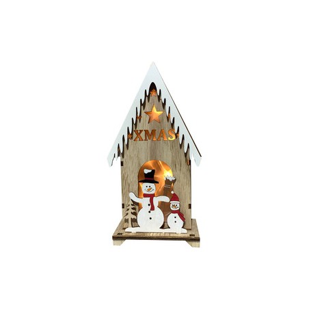 ≫ Casita Muñeco De Nieve Con Luz 96.008 ✔ Ferreidea