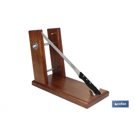Soporte jamonero Modelo Teruel + cuchillo Modelo Safron Cofan