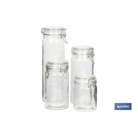 Set de frascos y botes para almacenamiento hermético Cofan