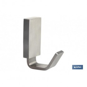 Percha de acero inoxidable para baño Madeira Cofan