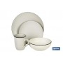 Vajilla de Cerámica Color Beige Cofan Modelo Mapta