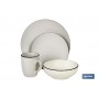 Vajilla de Cerámica Color Beige Cofan Modelo Mapta