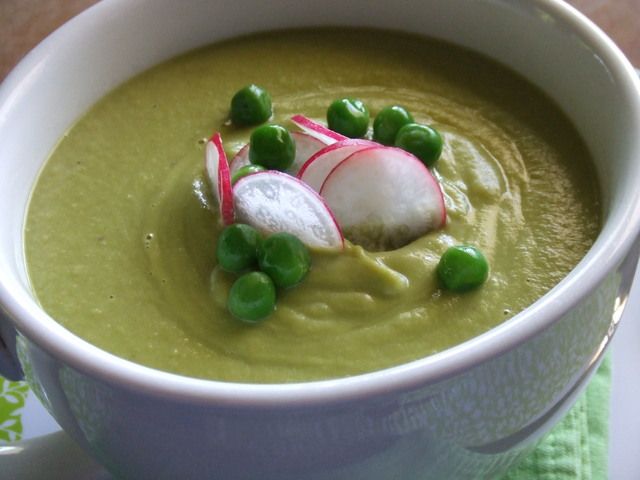 Crema de Guisantes y Rabanitos