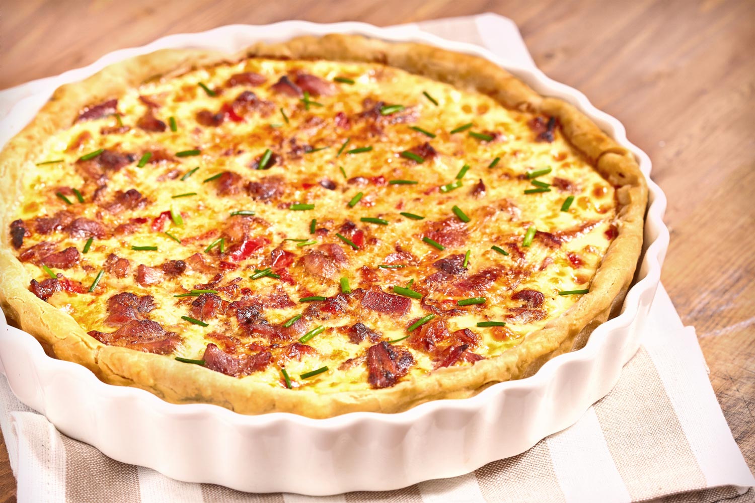 Quiche Casera de Jamón y Queso