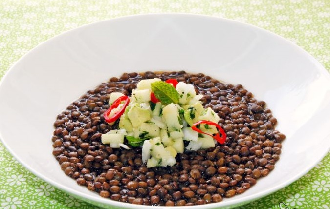 Receta: Ensalada de Lentejas y Manzana
